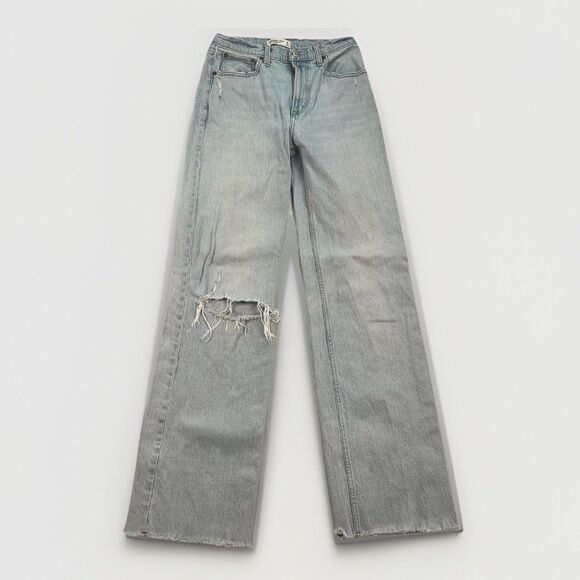 Abercrombie & Fitch Denim - Abercrombie & Fitch 90’s Relaxed High Rise Jeans Womens Size 27/ 4 Long Wide Leg